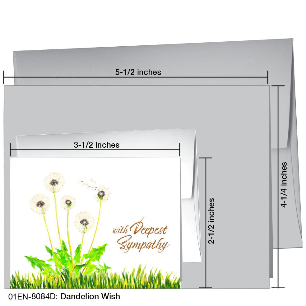 Dandelion Wish, Greeting Card (8084D), Enclosure, www.printedcanvas.com