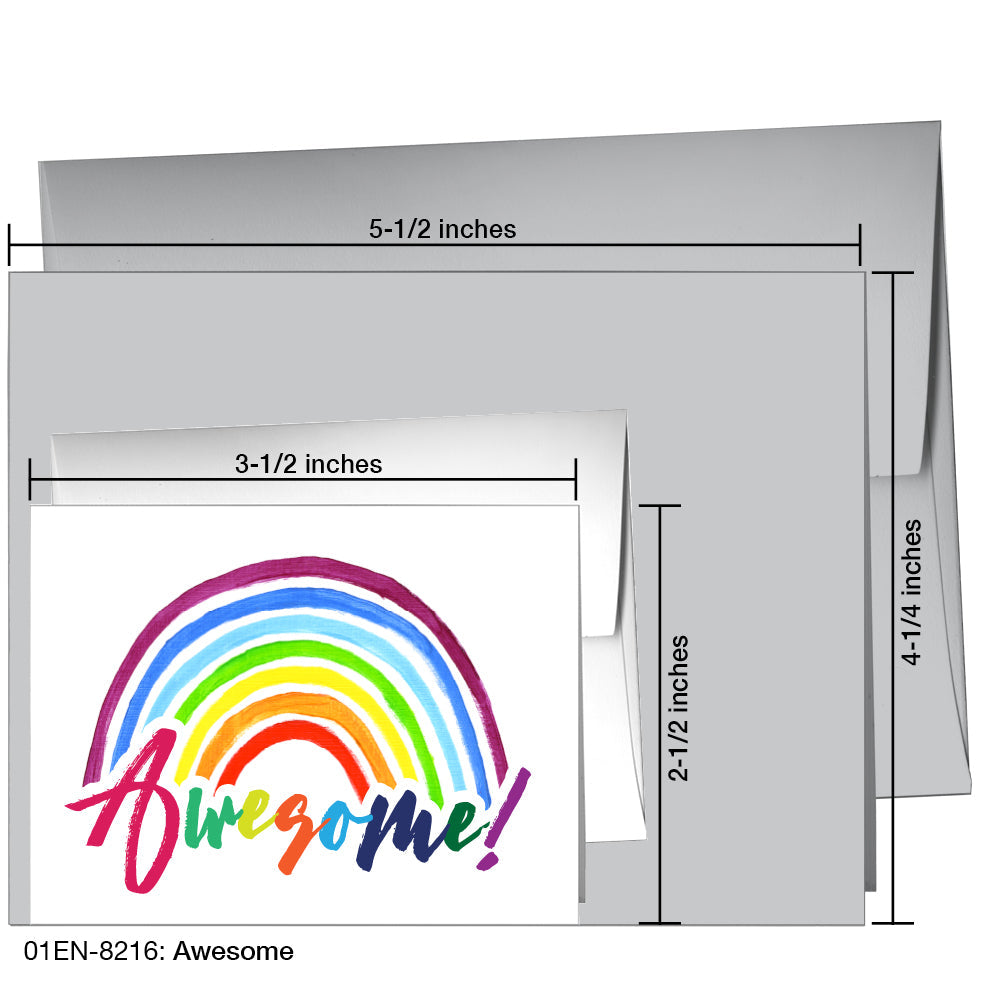 Awesome, Greeting Card (8216A), Enclosure, www.printedcanvas.com