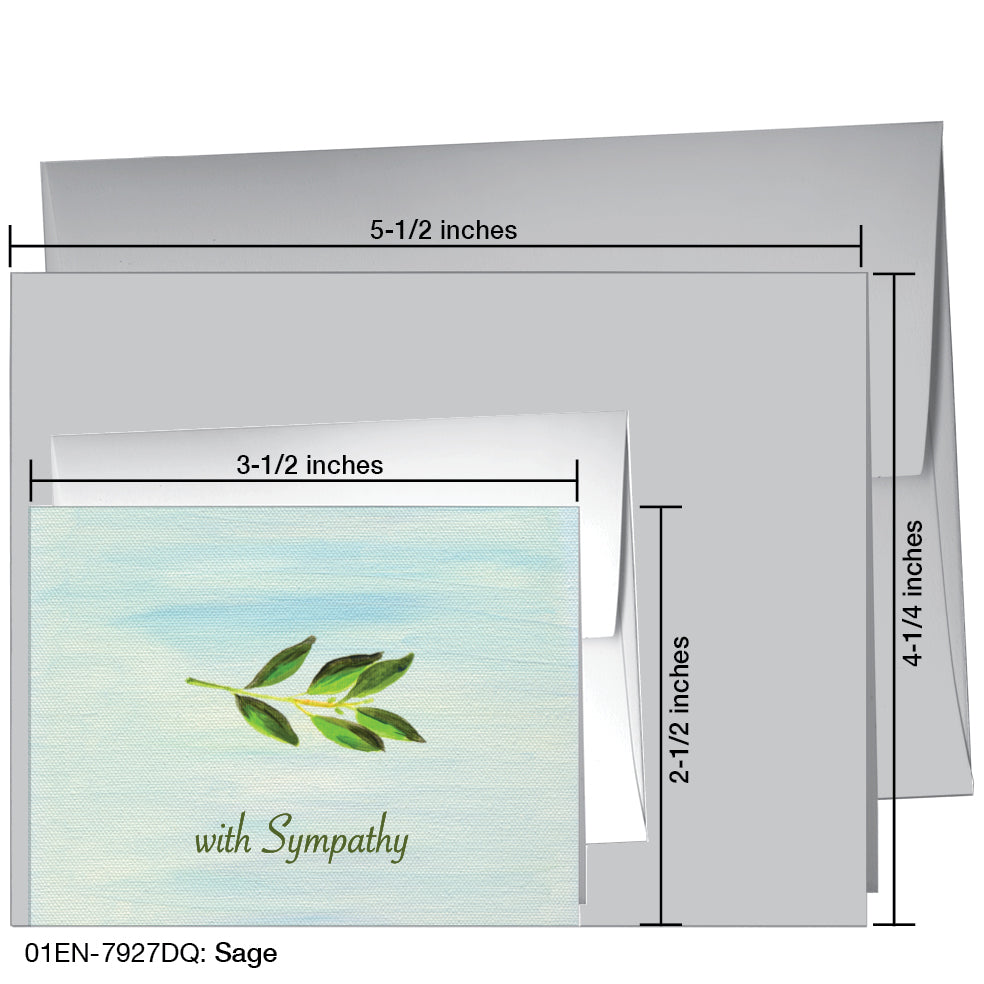 Sage, Greeting Card (7927DQ), Enclosure, www.printedcanvas.com