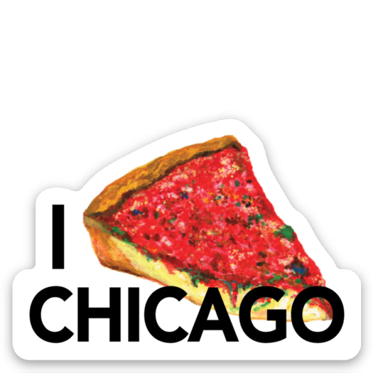 Pizza Deep Dish, Sticker (8749C) - Printed Canvas