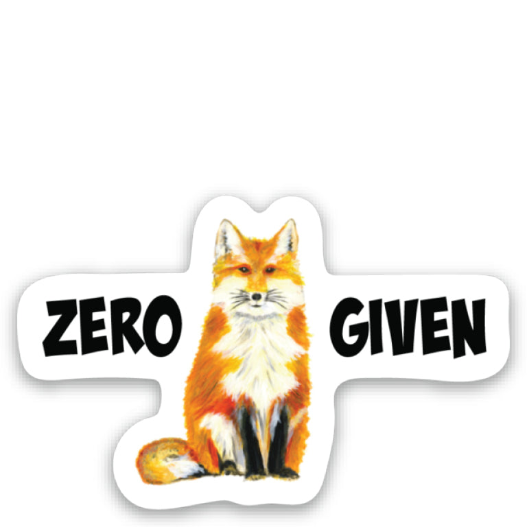 Plush Fox, Sticker (8419F) - Printed Canvas