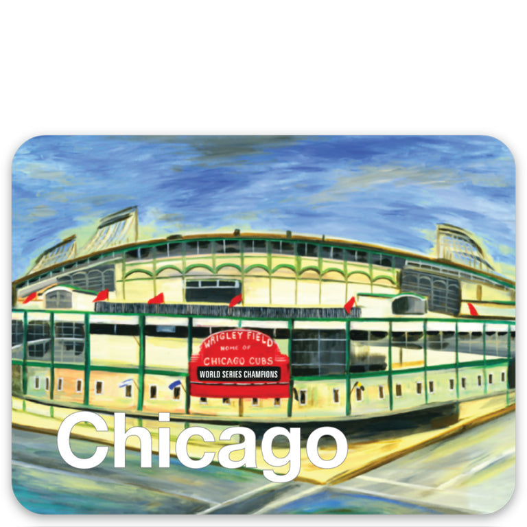 Wrigley Field, Chicago, Sticker (7418-C) - Printed Canvas