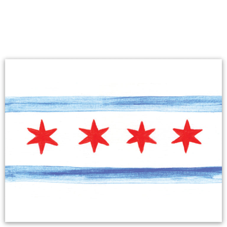 Flag of Chicago, Sticker (8736A-C) - Printed Canvas