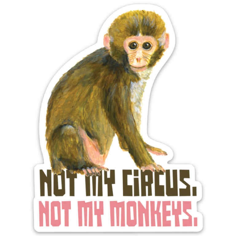 Cuddles Monkey, Sticker (8416F) - Printed Canvas