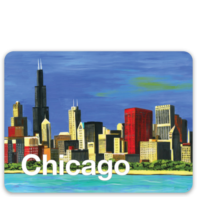 Lakefront, Chicago, Sticker (7379-C) - Printed Canvas