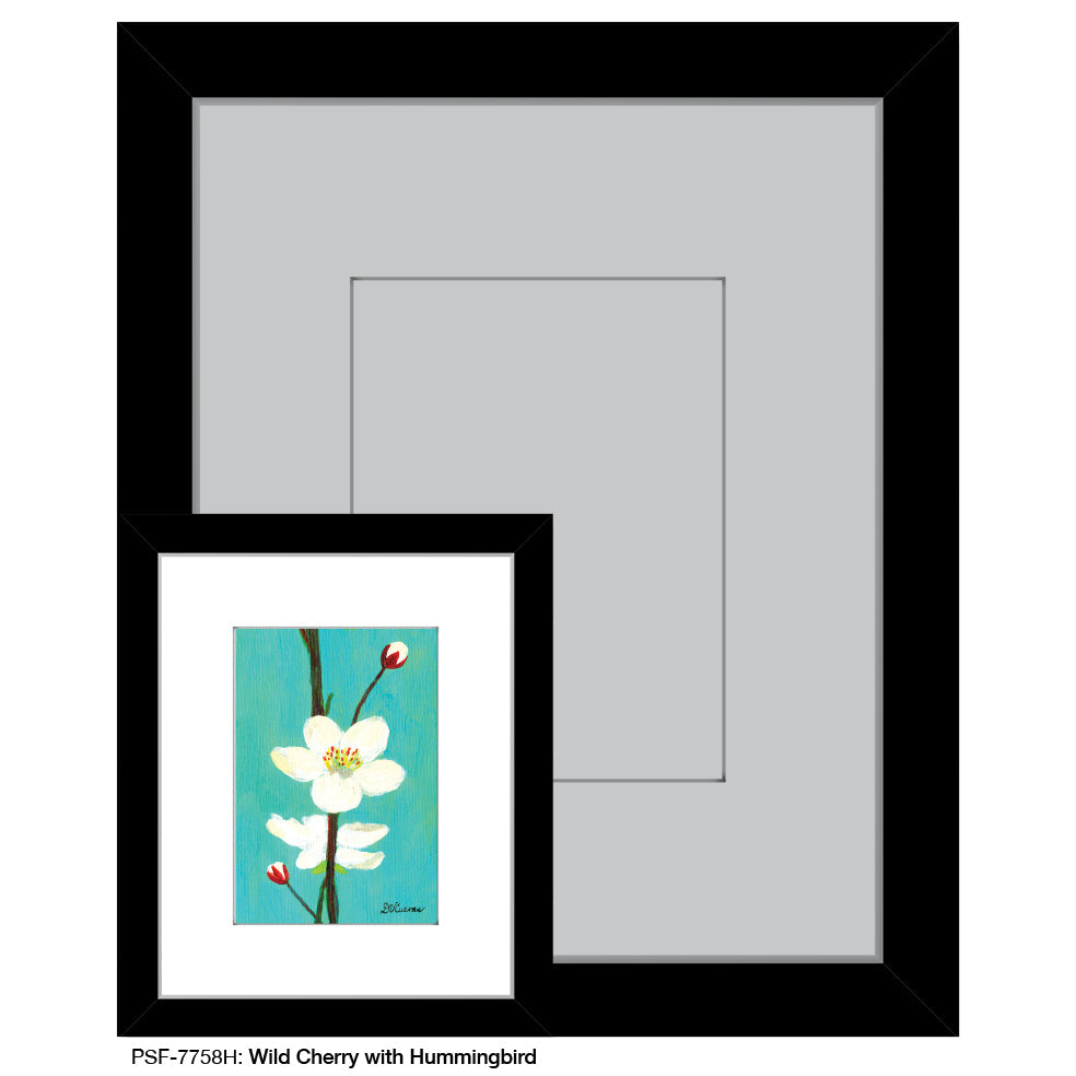 Wild Cherry with Hummingbird, Print (#7758H), Print Matted, www.printedcanvas.com