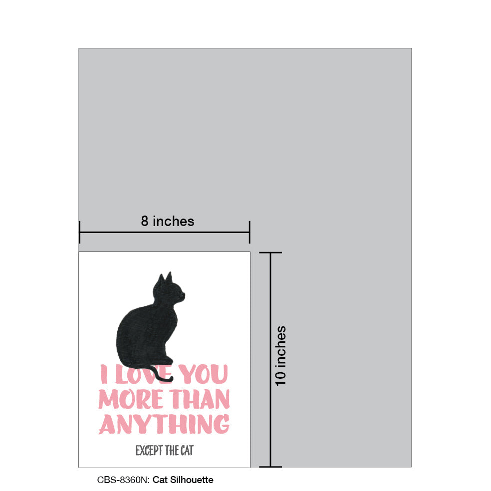 Cat Silhouette, Card Board (8360N), Card Board: 8x10, printedcanvas.com