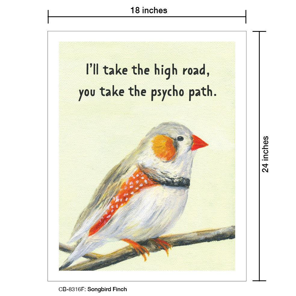 Songbird Finch, Card Board (8316F), Card Board: 18x24, printedcanvas.com
