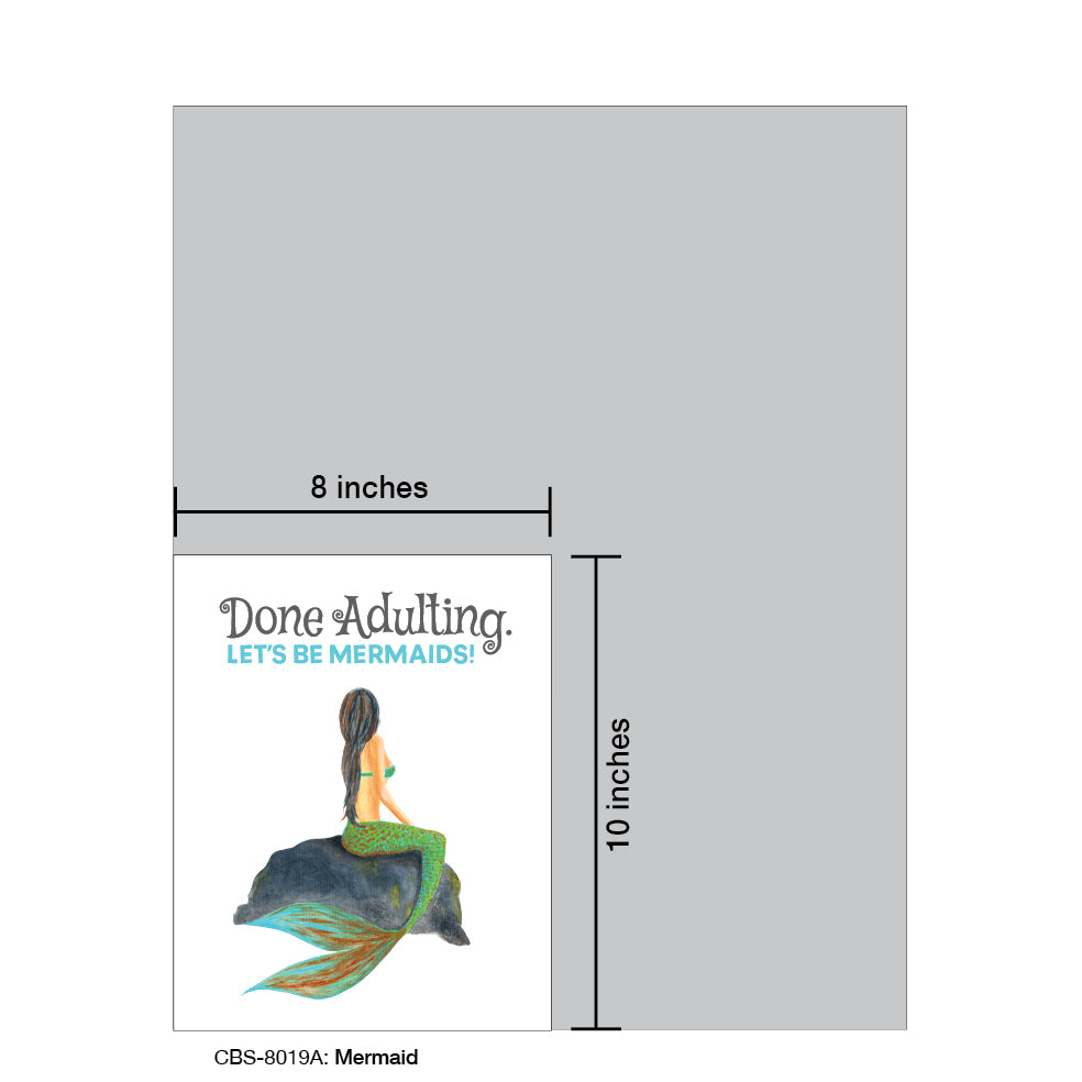 Mermaid, Card Board (8019A), Card Board: 8x10, printedcanvas.com