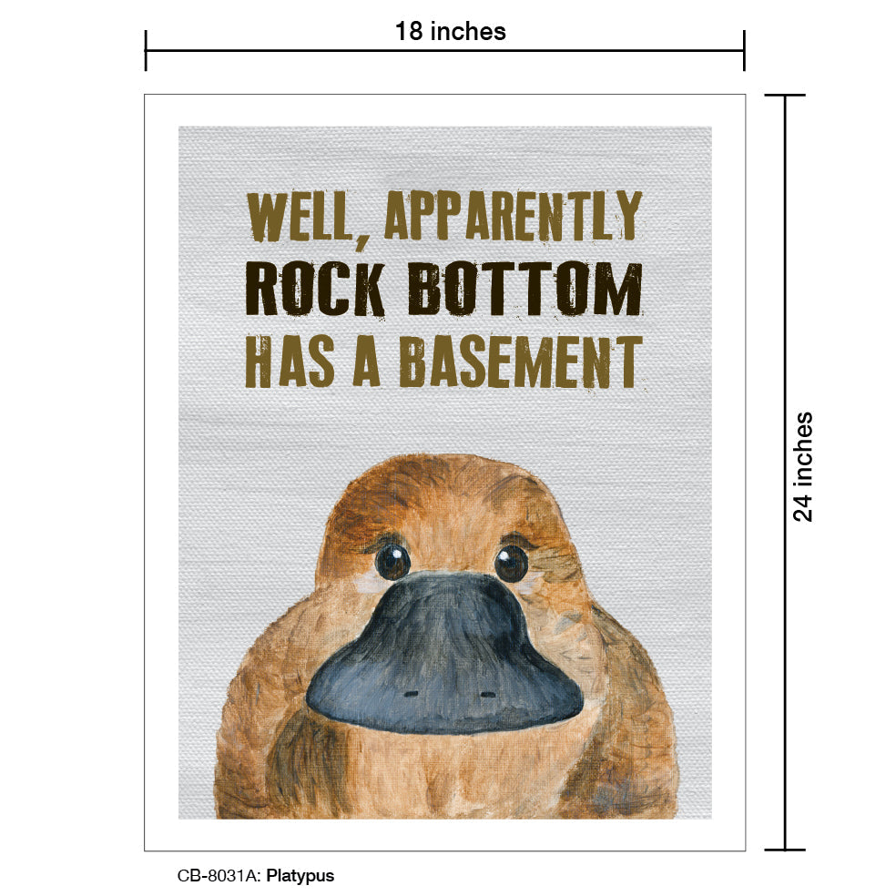 Platypus, Card Board (8031A), Card Board: 18x24, printedcanvas.com