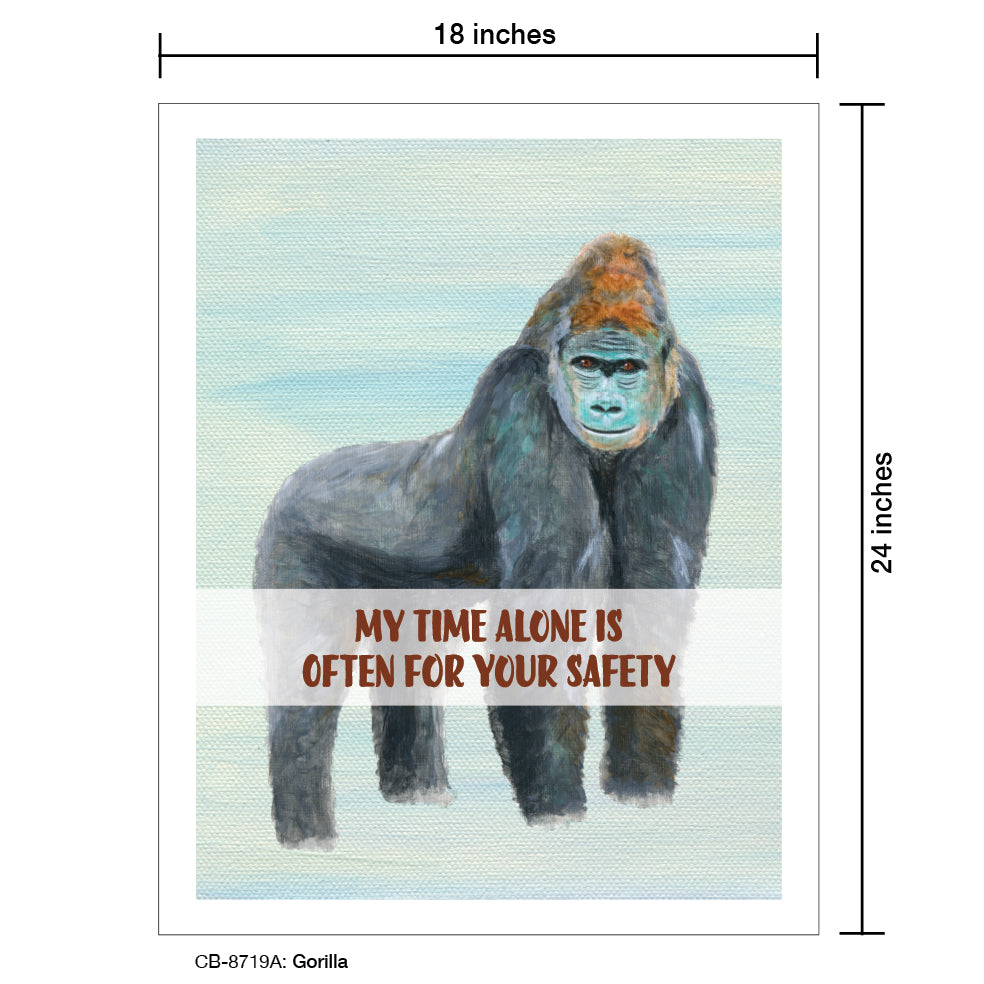 Gorilla, Card Board (8719A), Card Board: 18x24, printedcanvas.com
