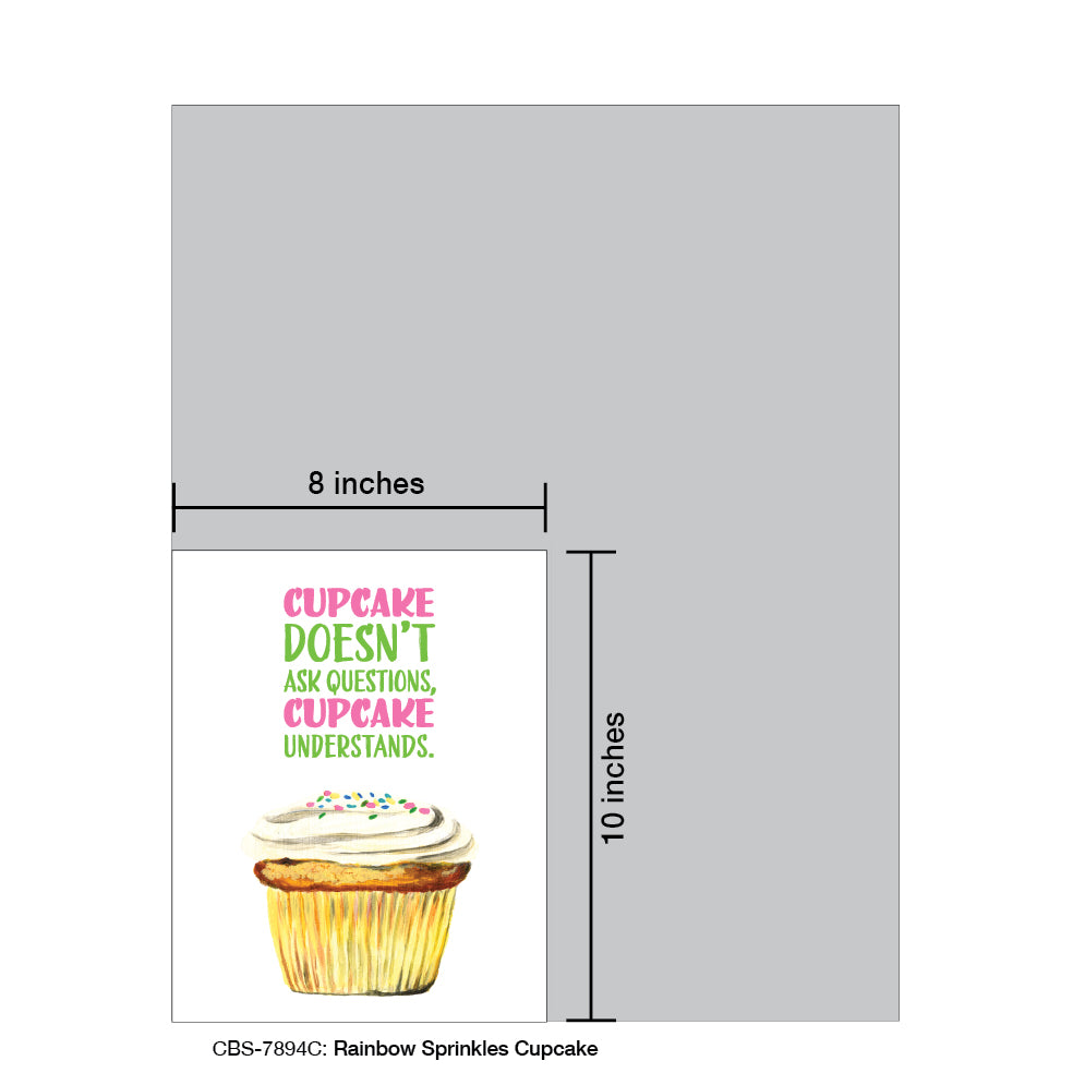 Rainbow Sprinkles Cupcake, Card Board (7894C), Card Board: 8x10, printedcanvas.com