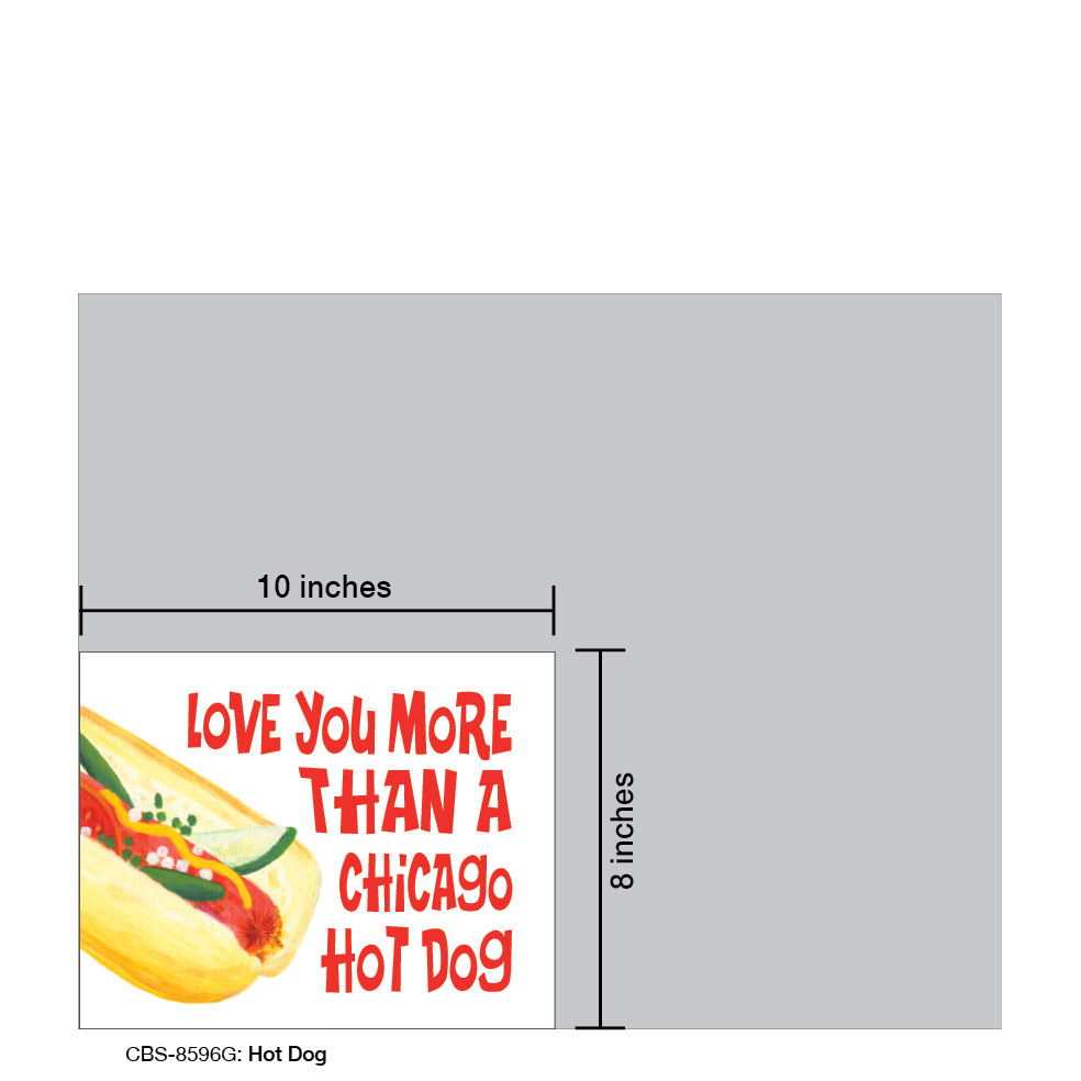 Hot Dog, Card Board (8596G), Card Board: 8x10, printedcanvas.com