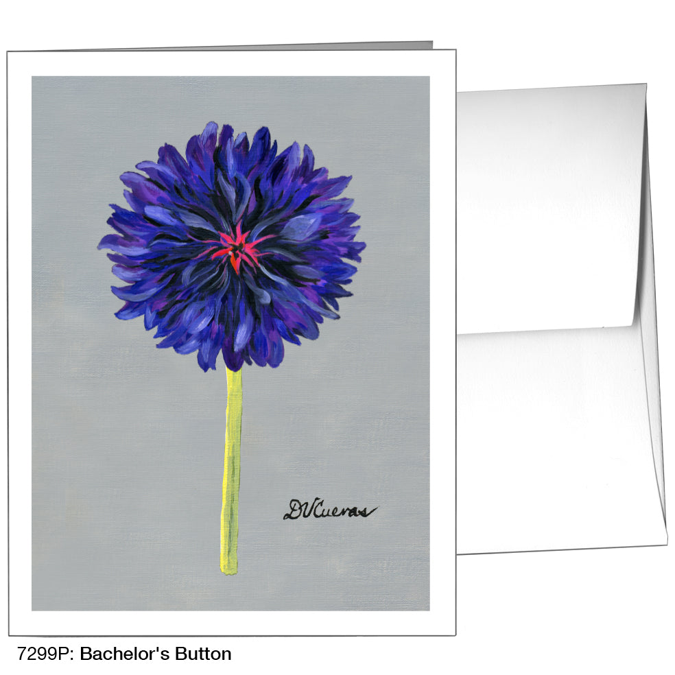 Bachelor's Button, Greeting Card (7299P), A2 Card Front, www.printedcanvas.com