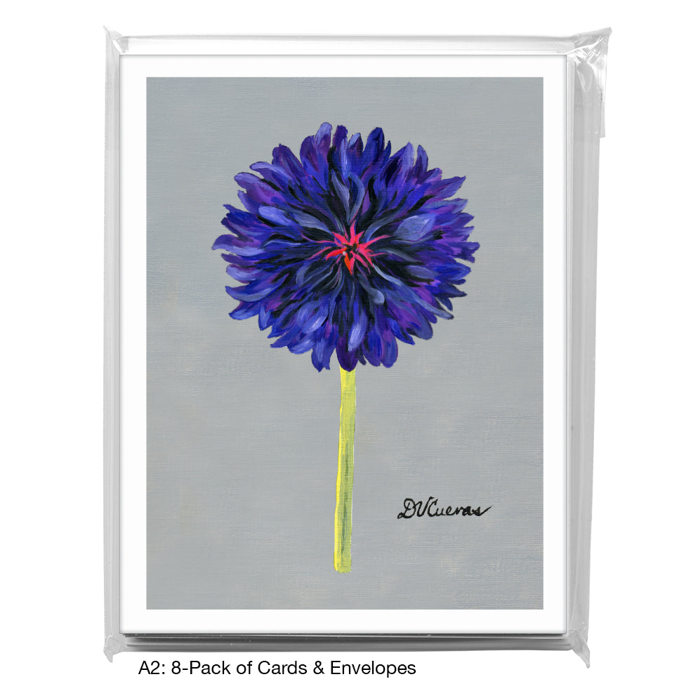 Bachelor's Button, Greeting Card (7299P), A2 Card 8-Pack, www.printedcanvas.com