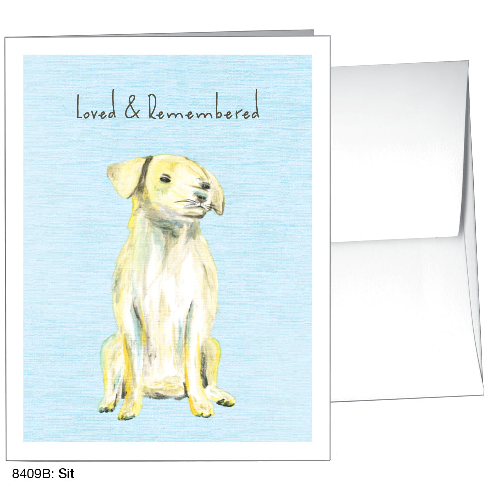 Sit, Greeting Card (8409B), A2 Card, printedcanvas.com