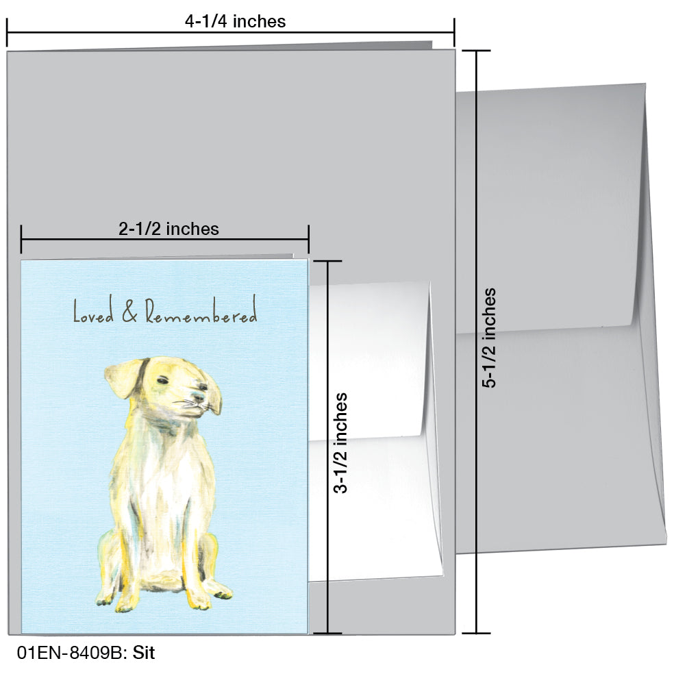 Sit, Greeting Card (8409B), Enclosure Card, printedcanvas.com