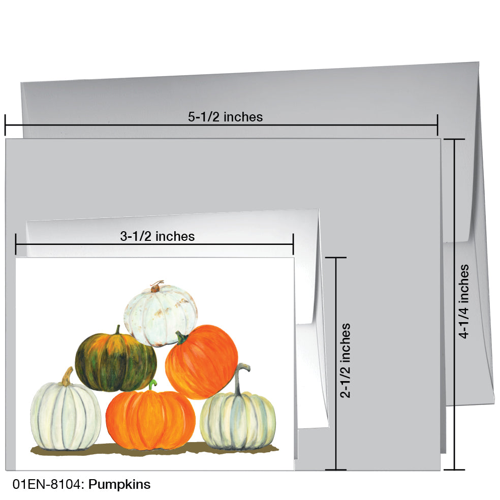 Pumpkins, Greeting Card (8104B), Enclosure, www.printedcanvas.com