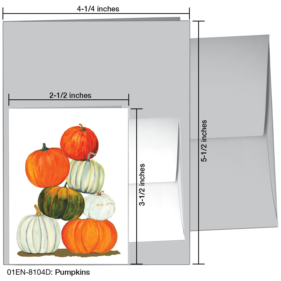 Pumpkins, Greeting Card (8104D), Enclosure, www.printedcanvas.com