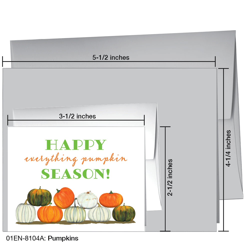 Pumpkins, Greeting Card (8104A), Enclosure, www.printedcanvas.com