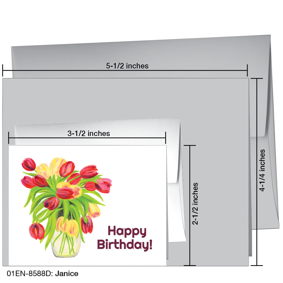 Janice, Greeting Card (8588D), Enclosure, printedcanvas.com