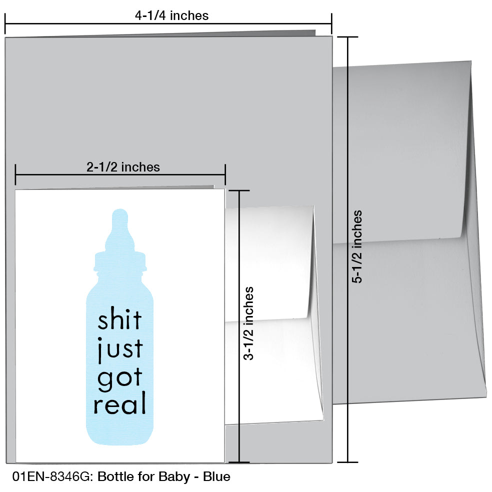Bottle For Baby, Greeting Card (8346G), Enclosure, www.printedcanvas.com