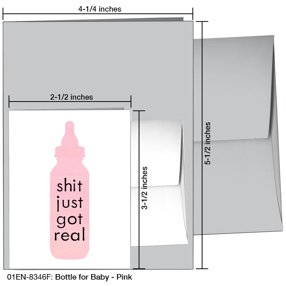 Bottle For Baby, Greeting Card (8346F), Enclosure, www.printedcanvas.com