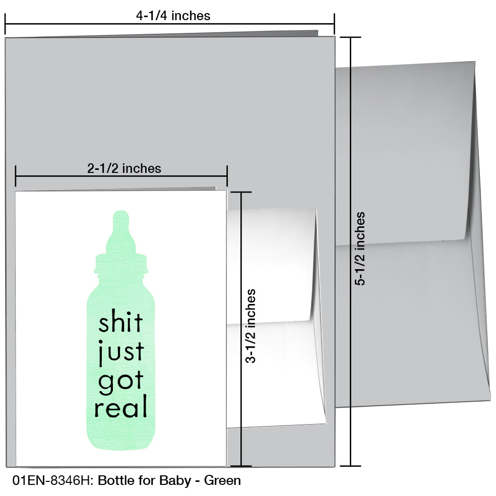 Bottle For Baby, Greeting Card (8346H), Enclosure, www.printedcanvas.com