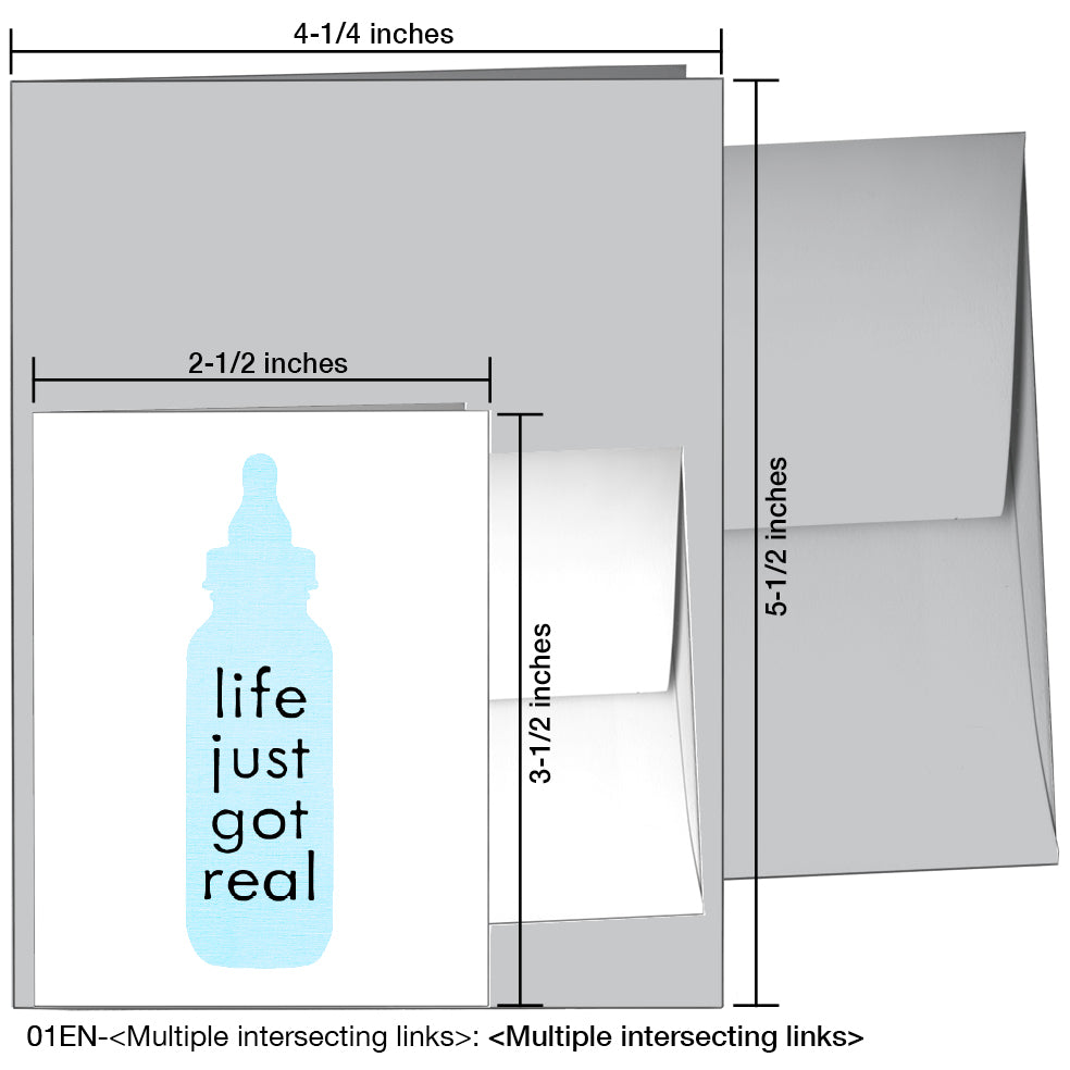 Bottle For Baby, Greeting Card (8346P), Enclosure, printedcanvas.com