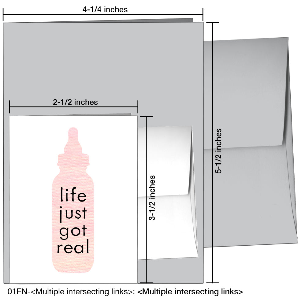 Bottle For Baby, Greeting Card (8346Q), Enclosure, printedcanvas.com