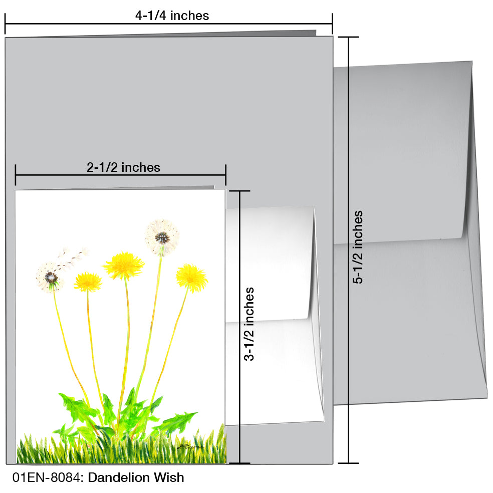 Dandelion Wish, Greeting Card (8084A), Enclosure, www.printedcanvas.com