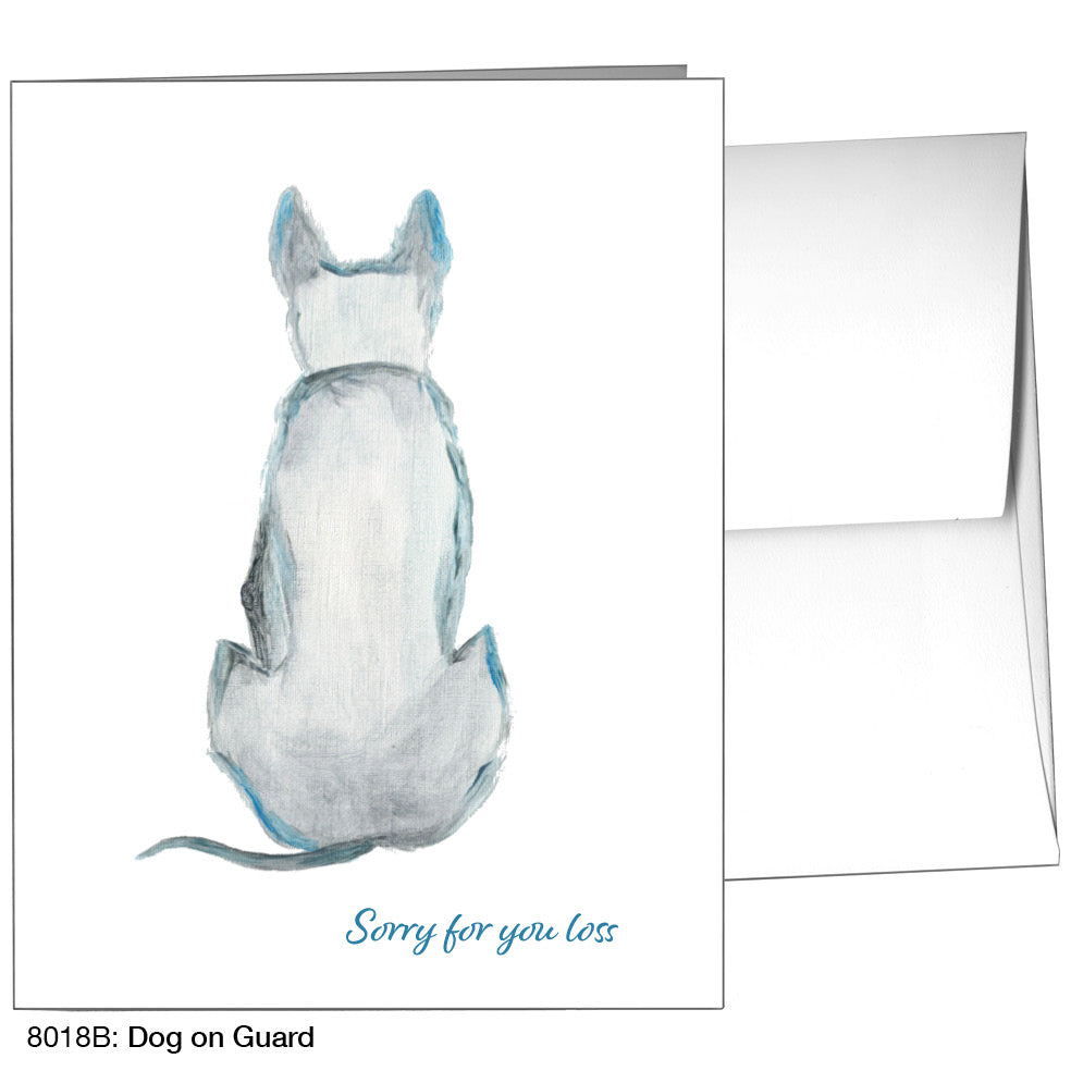 Dog on Guard, Greeting Card (8018B), A2 Card Front, www.printedcanvas.com