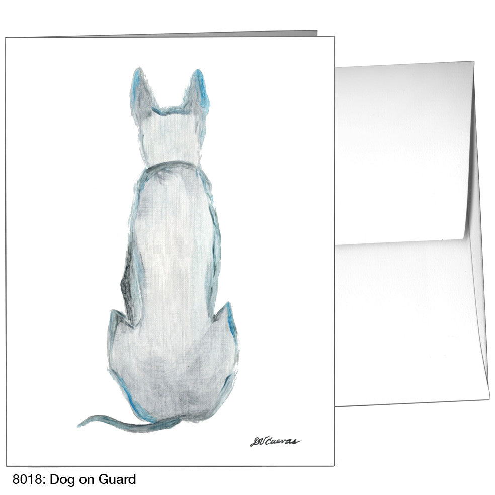 Dog on Guard, Greeting Card (8018D), A2 Card, printedcanvas.com