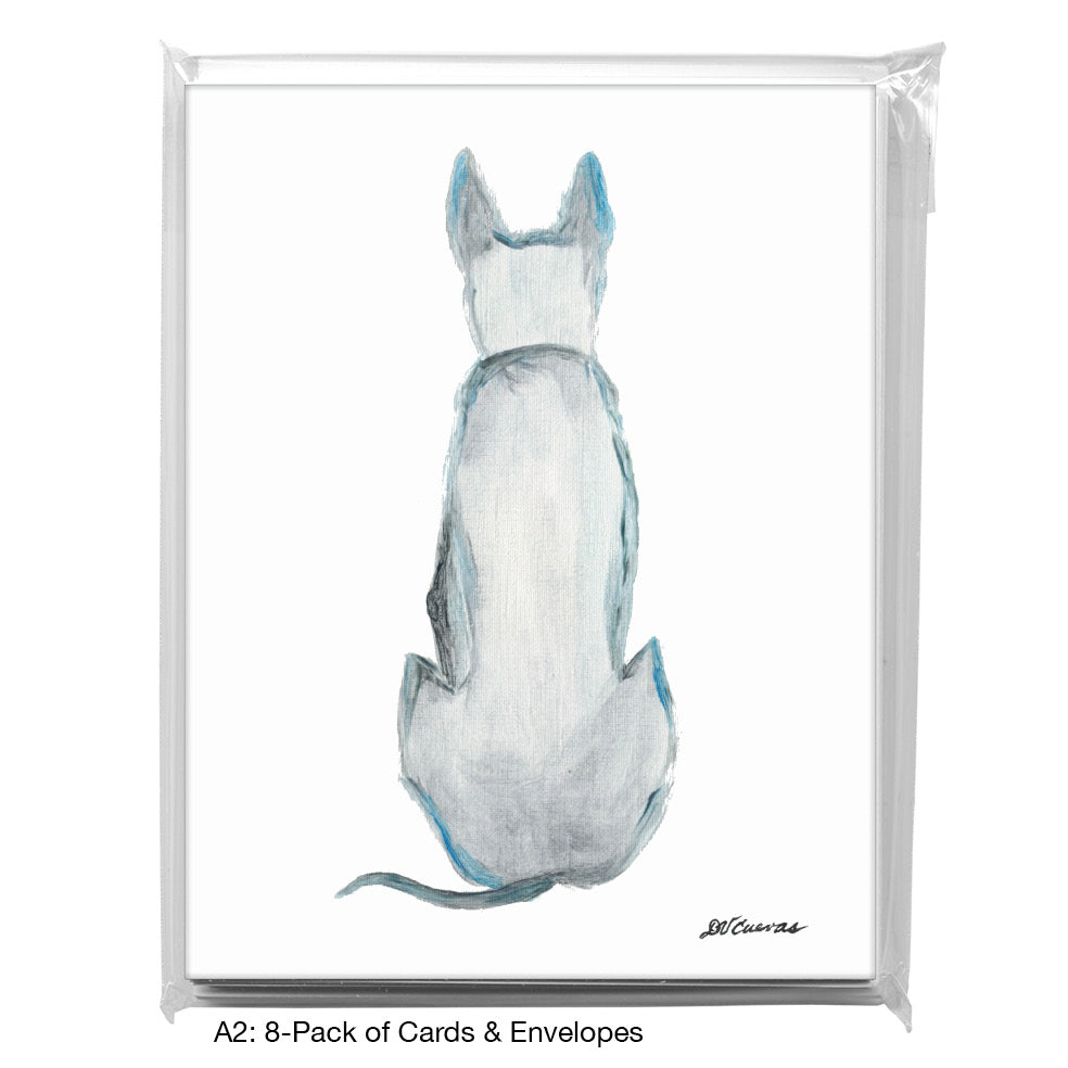 Dog on Guard, Greeting Card (8018D), A2 8-Pack, printedcanvas.com