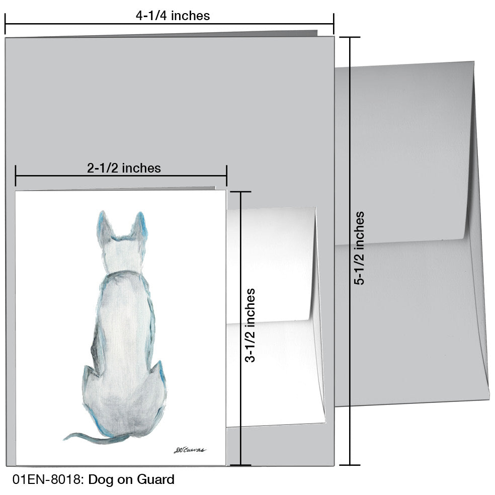 Dog on Guard, Greeting Card (8018D), Enclosure Card, printedcanvas.com