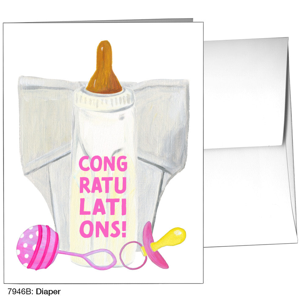 Diaper, Greeting Card (7946B), A2 Card Front, www.printedcanvas.com