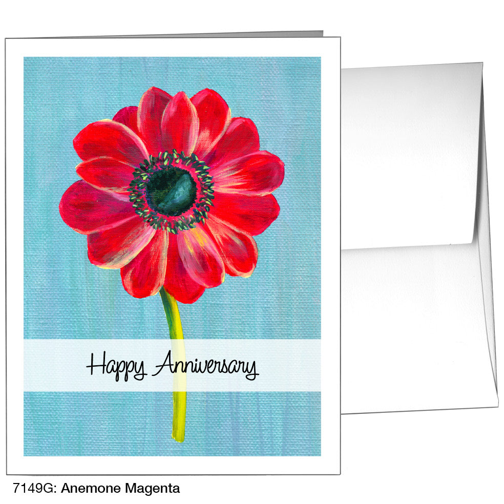 Anemone Magenta, Greeting Card (7149G), A2, printedcanvas.com