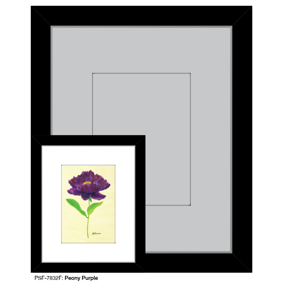 Peony Purple, Print (#7832F), Print Matted, www.printedcanvas.com