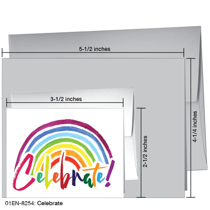 Celebrate, Greeting Card (8254A), Enclosure, www.printedcanvas.com