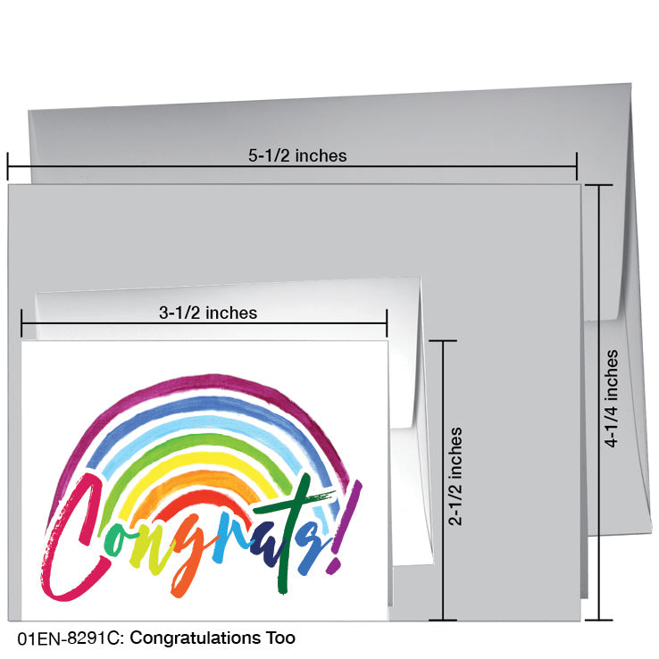 Congratulations Too, Greeting Card (8291C), Enclosure, www.printedcanvas.com