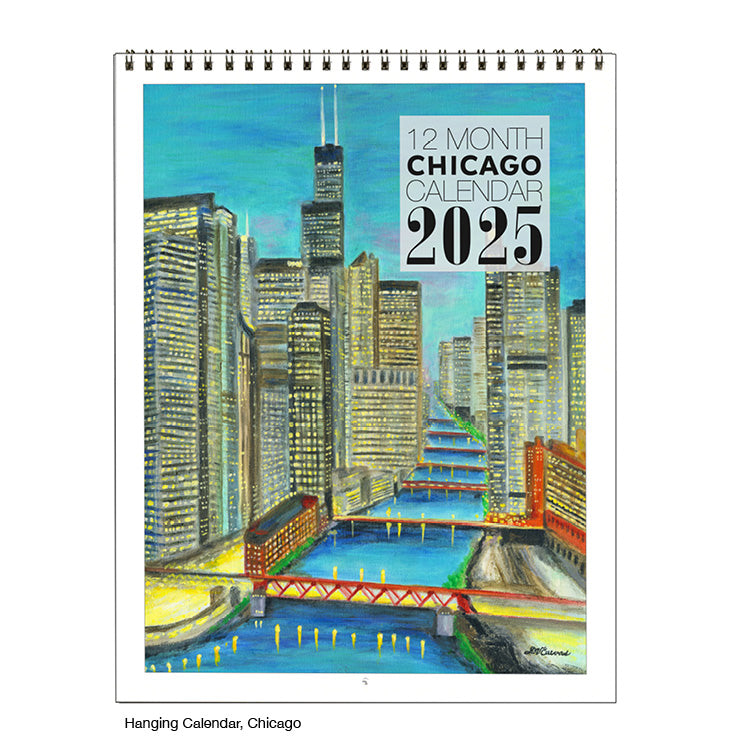 Hanging Letter Calendar, Chicago (#311-2025) - Printed Canvas