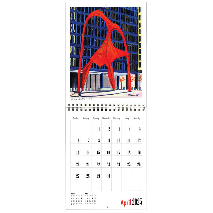 Hanging Letter Calendar, Chicago (#311-2025) - Printed Canvas