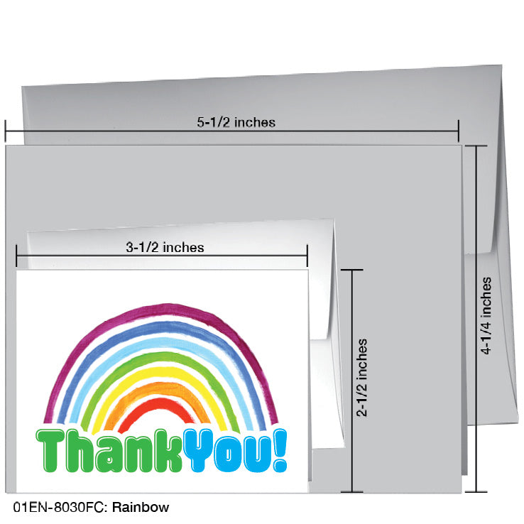 Rainbow, Greeting Card (8030FC), Enclosure Card, www.printedcanvas.com
