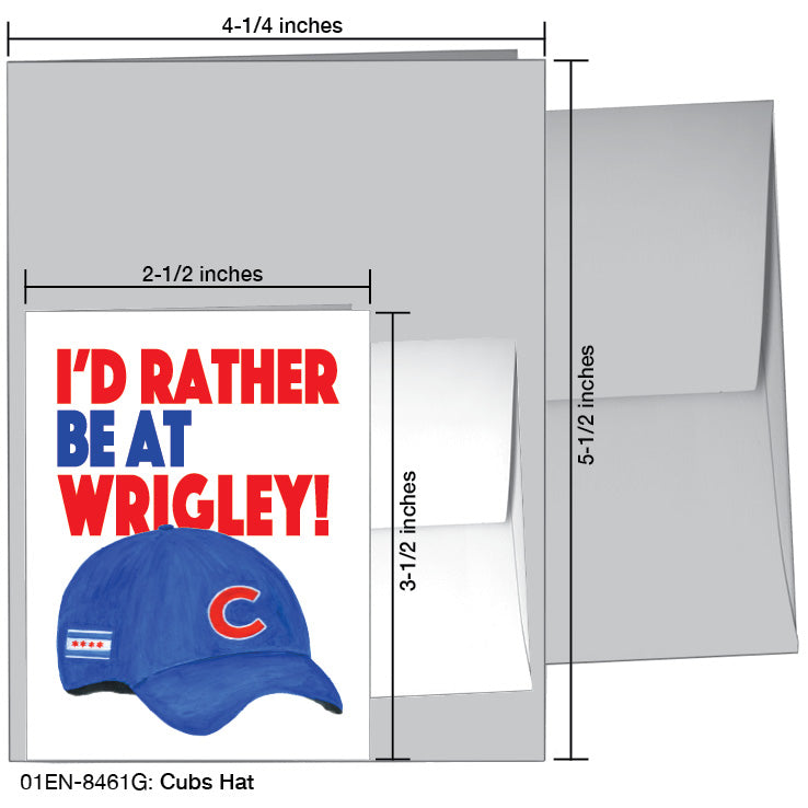 Cubs Hat, Greeting Card (8461G), Enclosure Card, www.printedcanvas.com