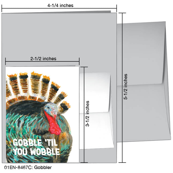 Gobbler, Greeting Card (8467C), Enclosure, www.printedcanvas.com