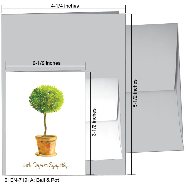 Ball & Pot, Greeting Card (7191A), Enclosure, printedcanvas.com