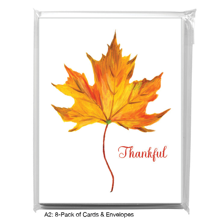 Maple Leaf, Greeting Card (7623C), A2 8-Pack, printedcanvas.com