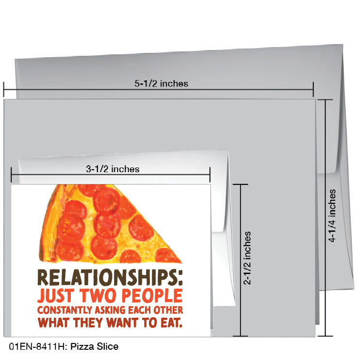 Pizza Slice, Greeting Card (8411H), Enclosure, www.printedcanvas.com