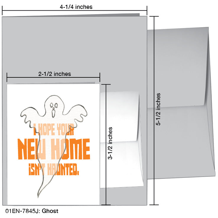 Ghost, Greeting Card (7845J), Enclosure, www.printedcanvas.com