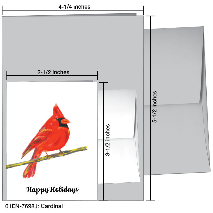 Cardinal, Greeting Card (7698J), Enclosure, printedcanvas.com